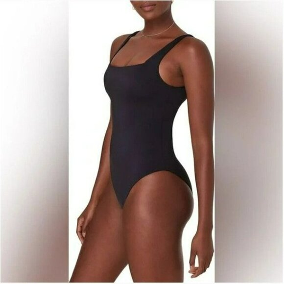 Andie Swim The Miami Square Neck Black Medium One-Piece Swimsuit NWT - Picture 3 of 7